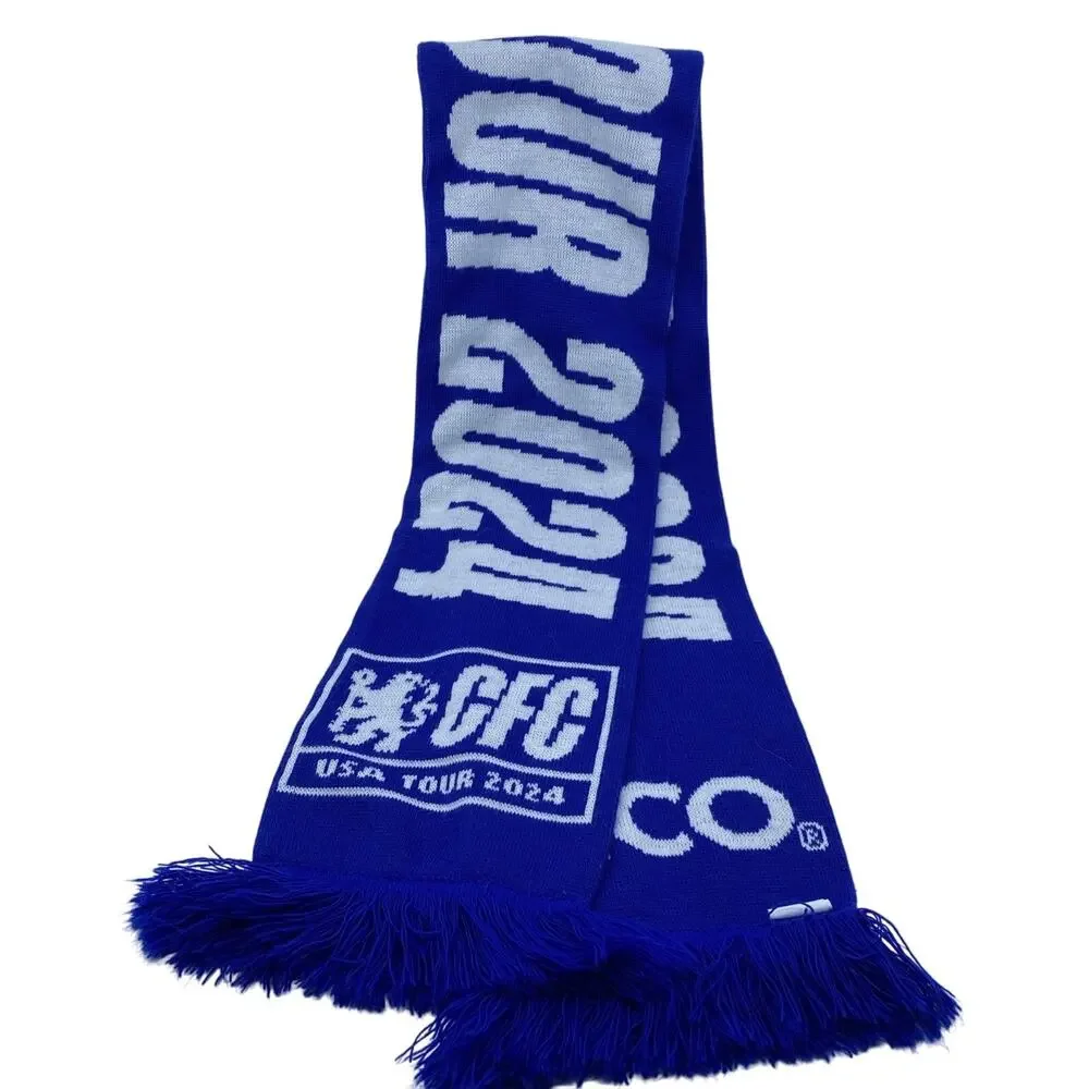 Chelsea Football Club Scarf CFC USA Tour 2024 Blue White Premier League Soccer